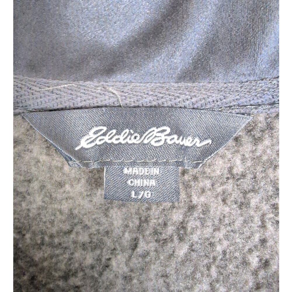 Eddie Bauer grey quarter zip sweatshirt Size Large Outdoors Gorpcore Casual - Picture 3 of 6